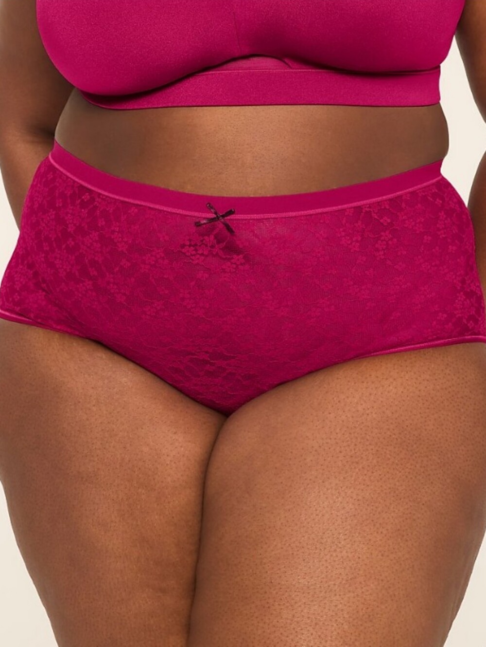 Cacique 10/12 Lace High Leg Brief